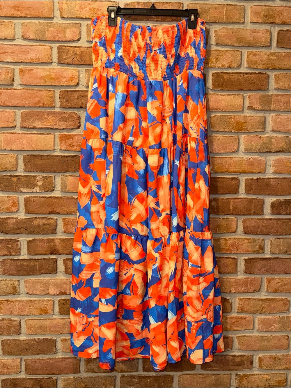 GRACE KARIN Floral Halter Maxi Dress – Smocked Backless Flow Dress - Picture 3 of 9